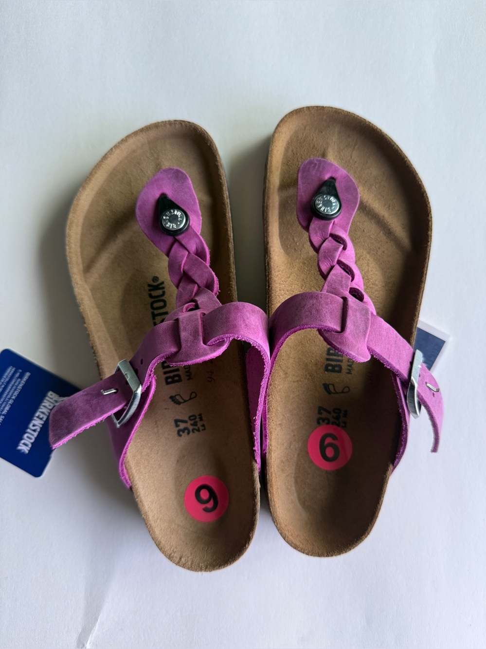 Birkenstock [37] Gizeh Braided
Oiled Leather Sandals Regular Fit Festival Fuchsi